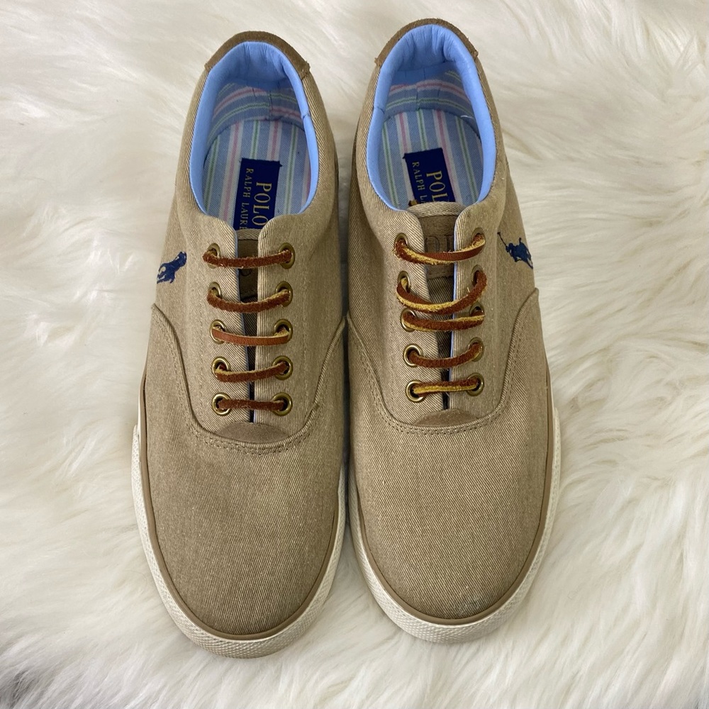 Ralph Lauren Polo | Vaughn tan sneakers mens 8